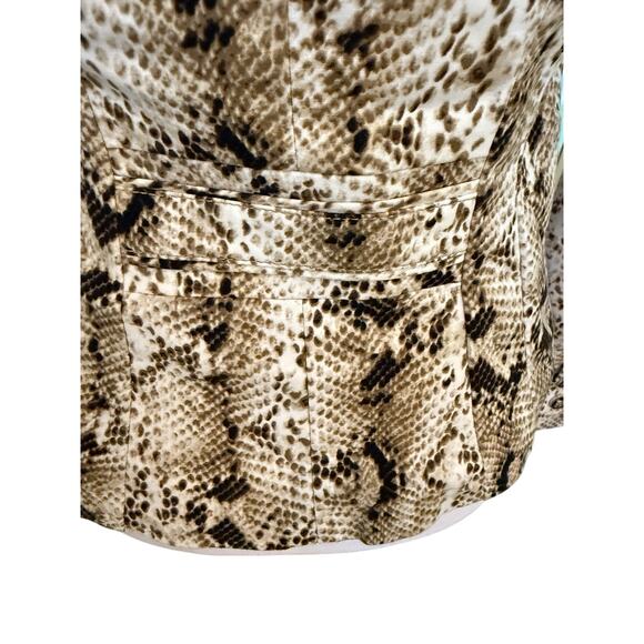 White House Black Market Silver Metal Snake Pattern Jacket. 0 - Picture 7 of 11